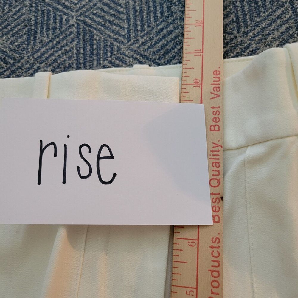 J. Crew Sydney Wide-Leg Pant in Bi-Stretch Cotton Blend Ivory Petite 0‎ NWT - Picture 7 of 9
